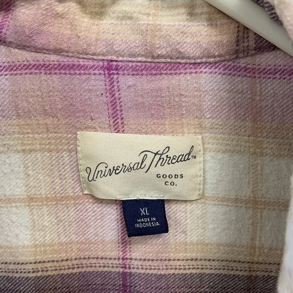 Pink long sleevePlaid Shirt with No Doubt Graphic handsewn w love Xlarge - Picture 4 of 4